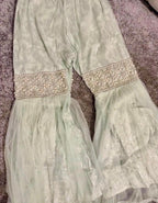 Embellished light blue garara set