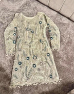 Embellished light blue garara set