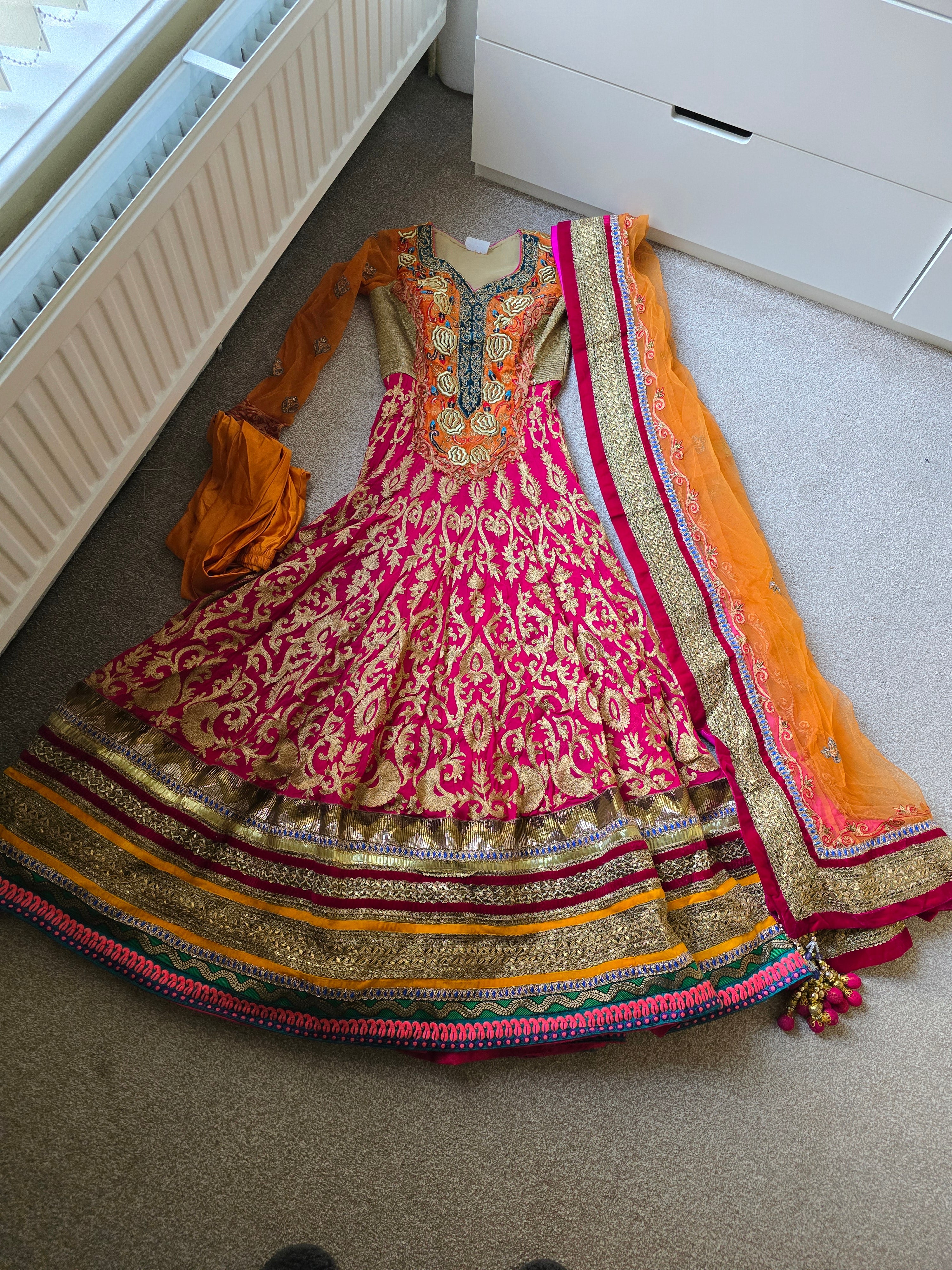 Mehndi Anarkali dress