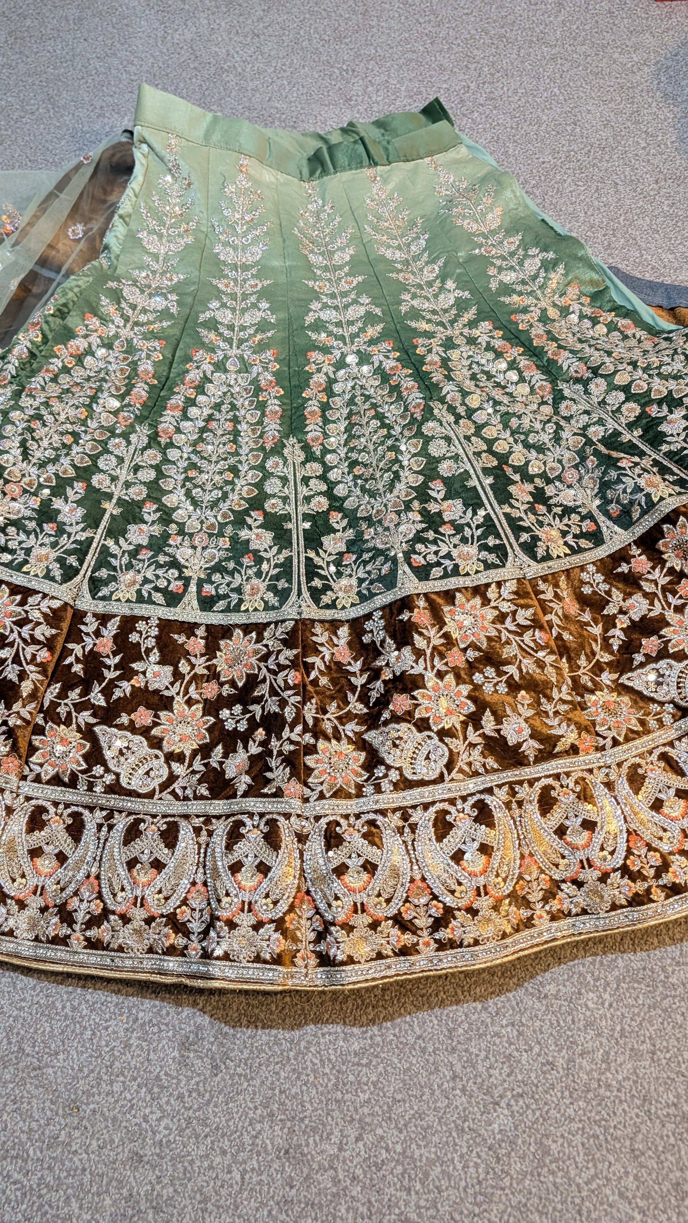 Semi Stitched Indian Lengha