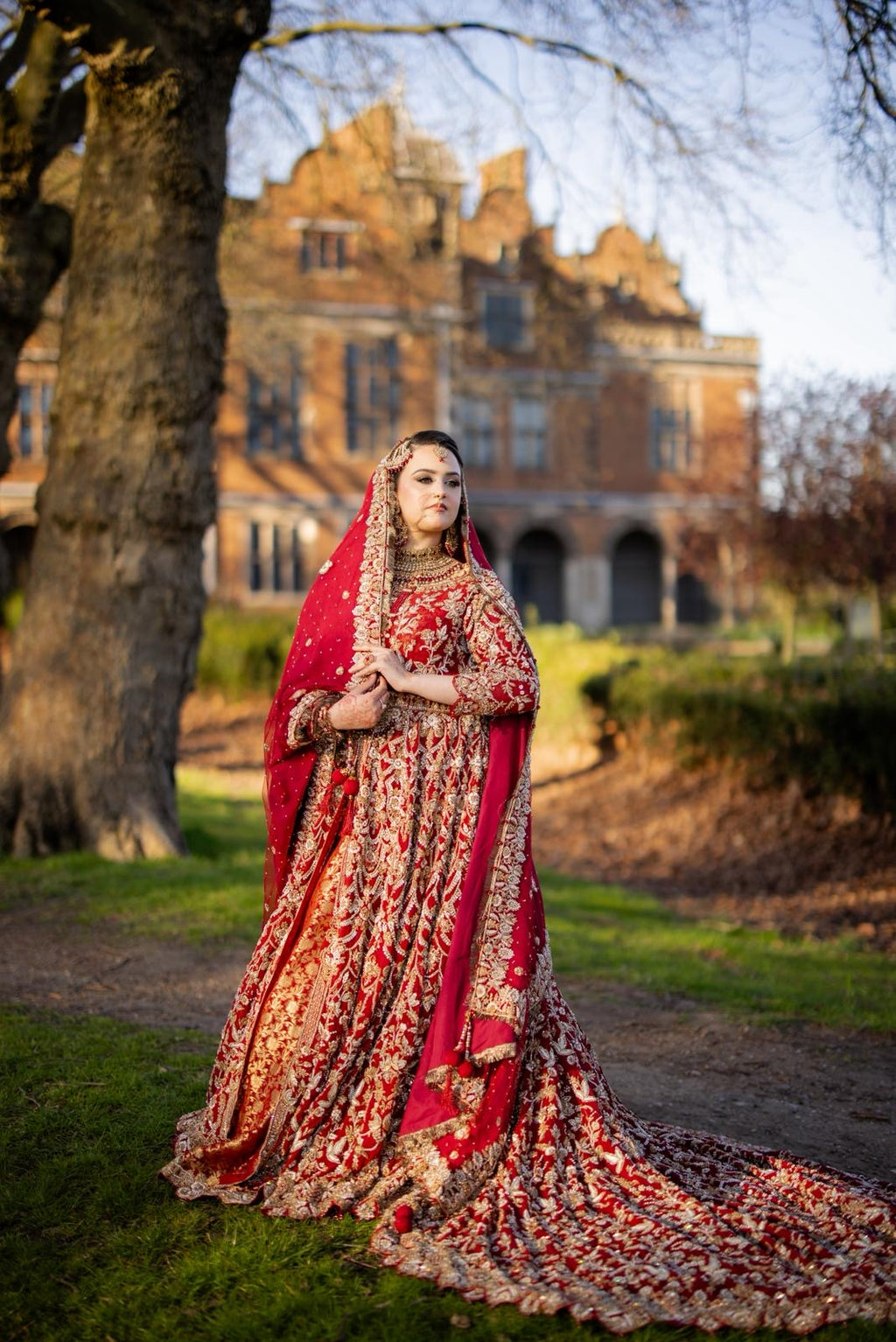 Hoor Qasim Red Bridal Wedding Dress – UK Size 10–12