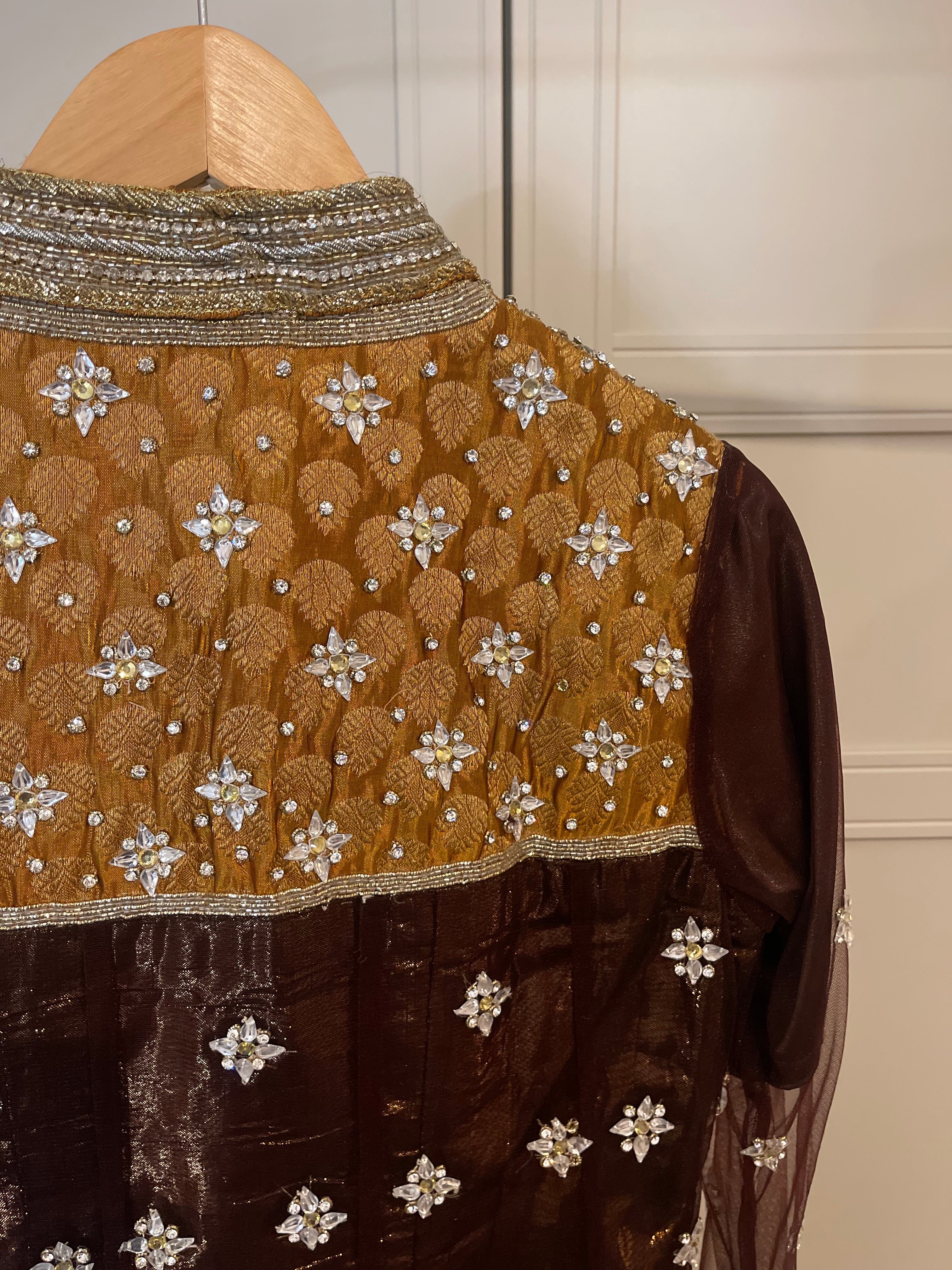 Brown wedding outfit