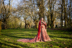 Hoor Qasim Red Bridal Wedding Dress – UK Size 10–12