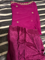 Stunning Magenta embroidered party wear