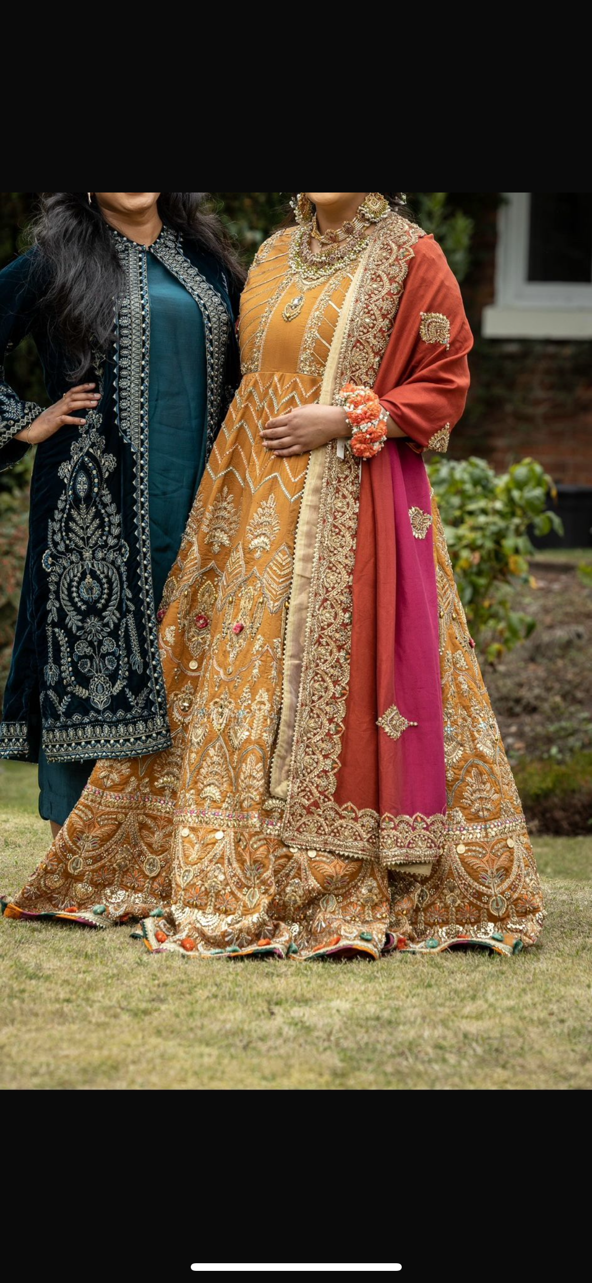 Mendhi gown with dupatta( scarf)