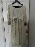 Off white sequin suit