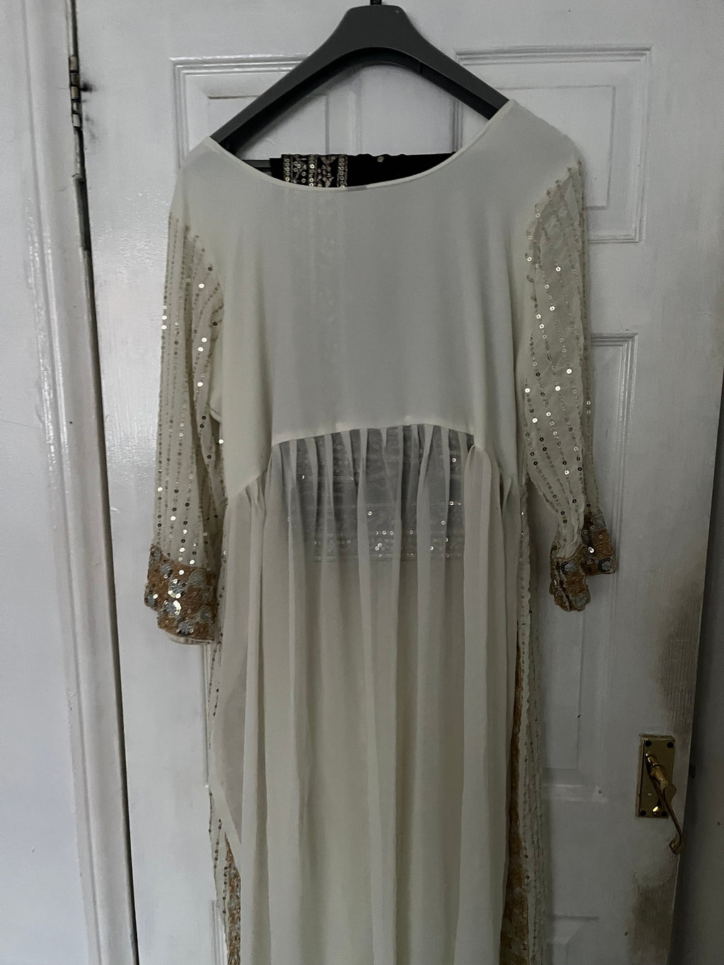 Off white sequin suit
