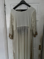 Off white sequin suit