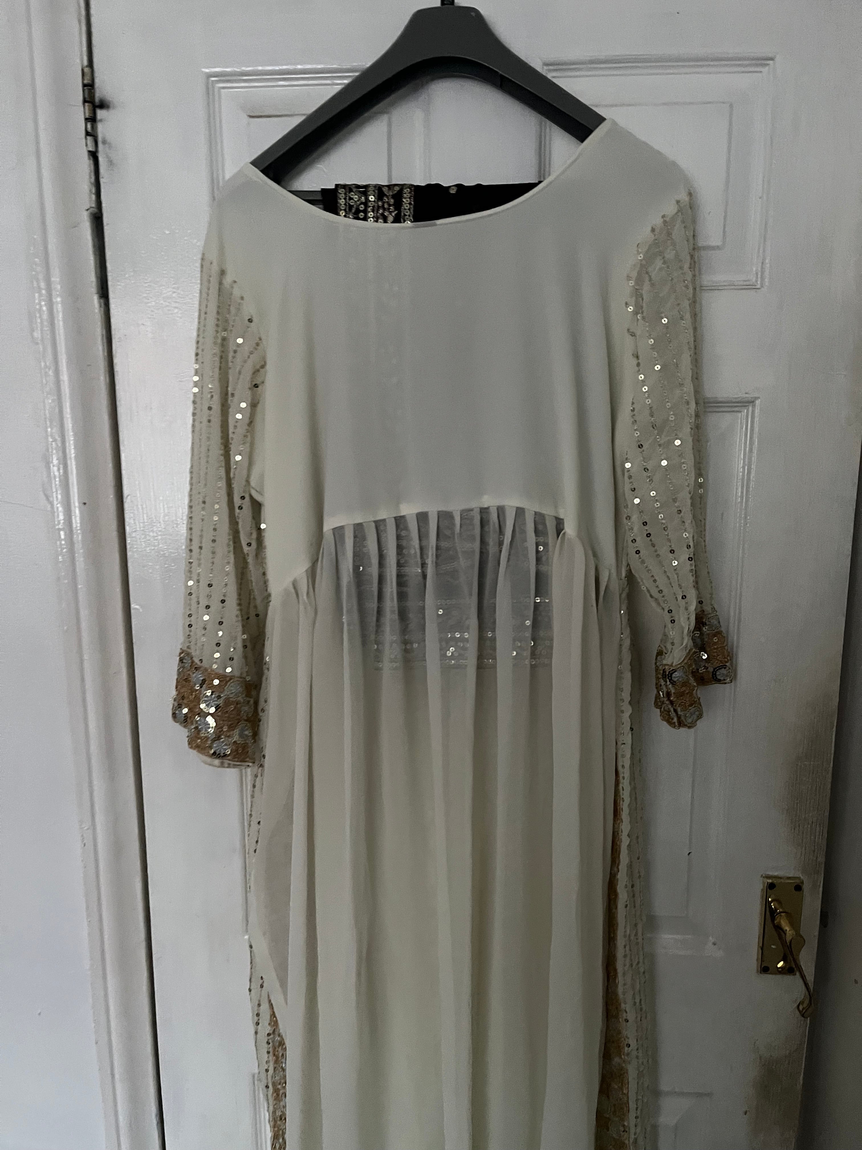 Off white sequin suit
