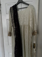 Off white sequin suit