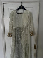 Off white sequin suit