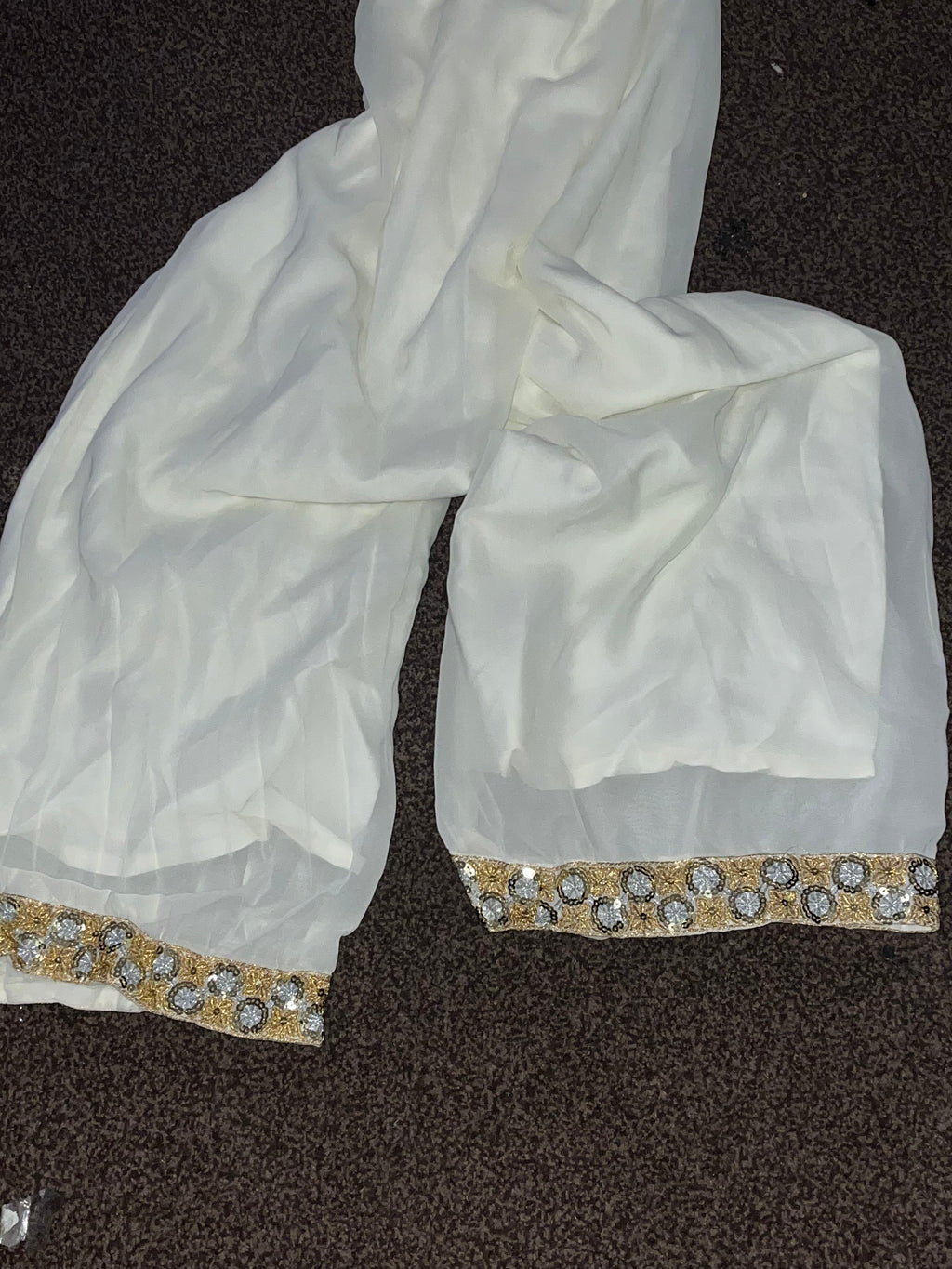 Off white sequin suit