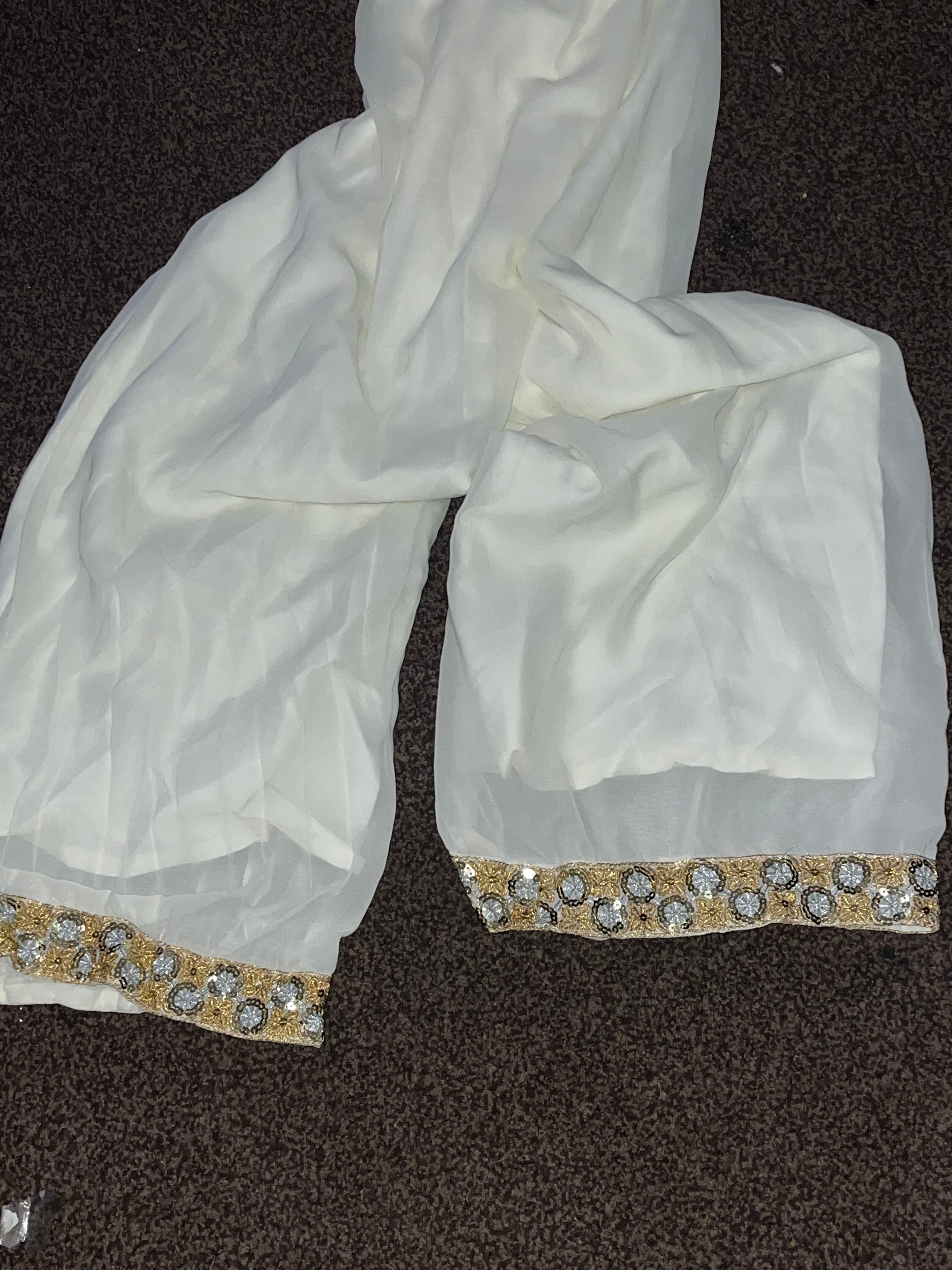 Off white sequin suit