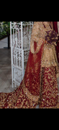 ✨ Exquisite Maroon & Gold Bridal Lehenga – A Timeless Statement Piece ✨