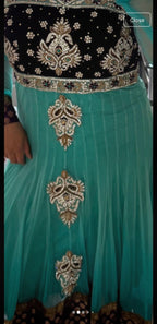 Purple gold Indian dress