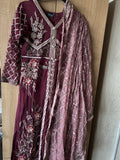 Maroon suit with blackplazzo