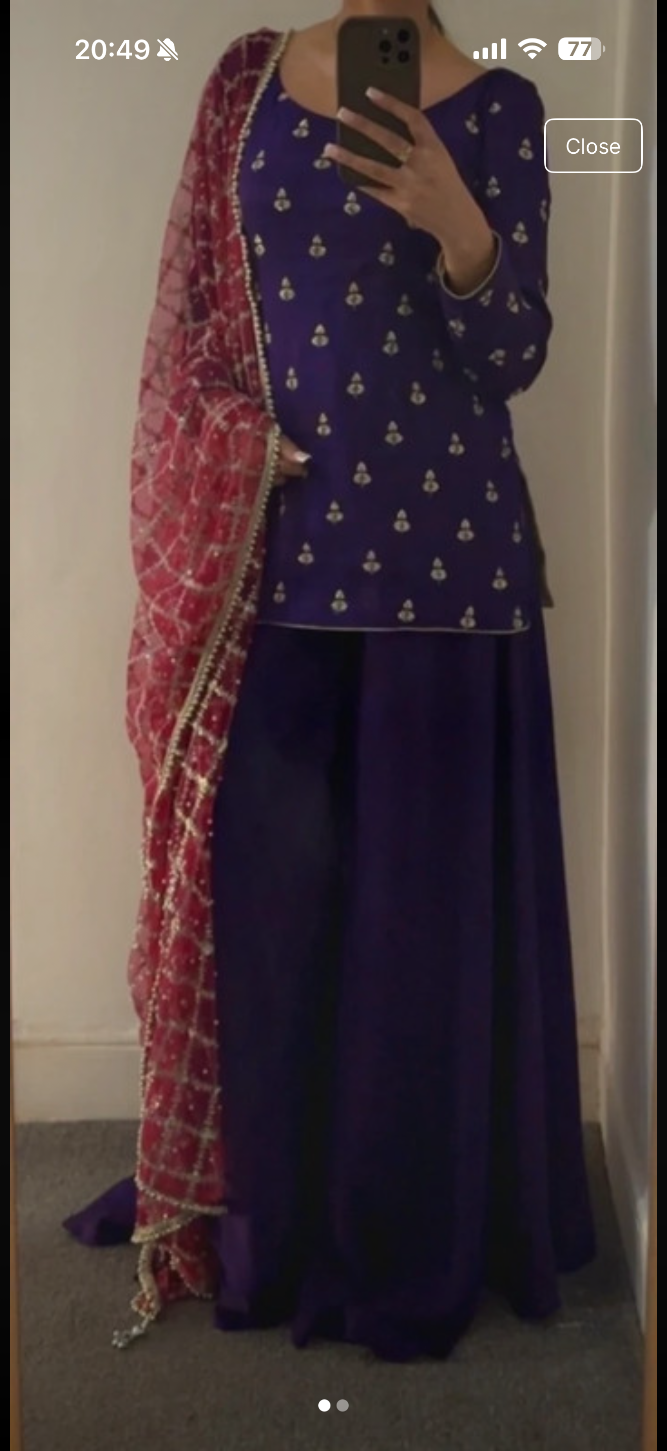 Purple Plazzo Outfit