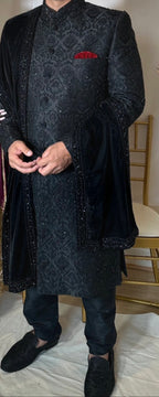 Men’s Black Sharwani