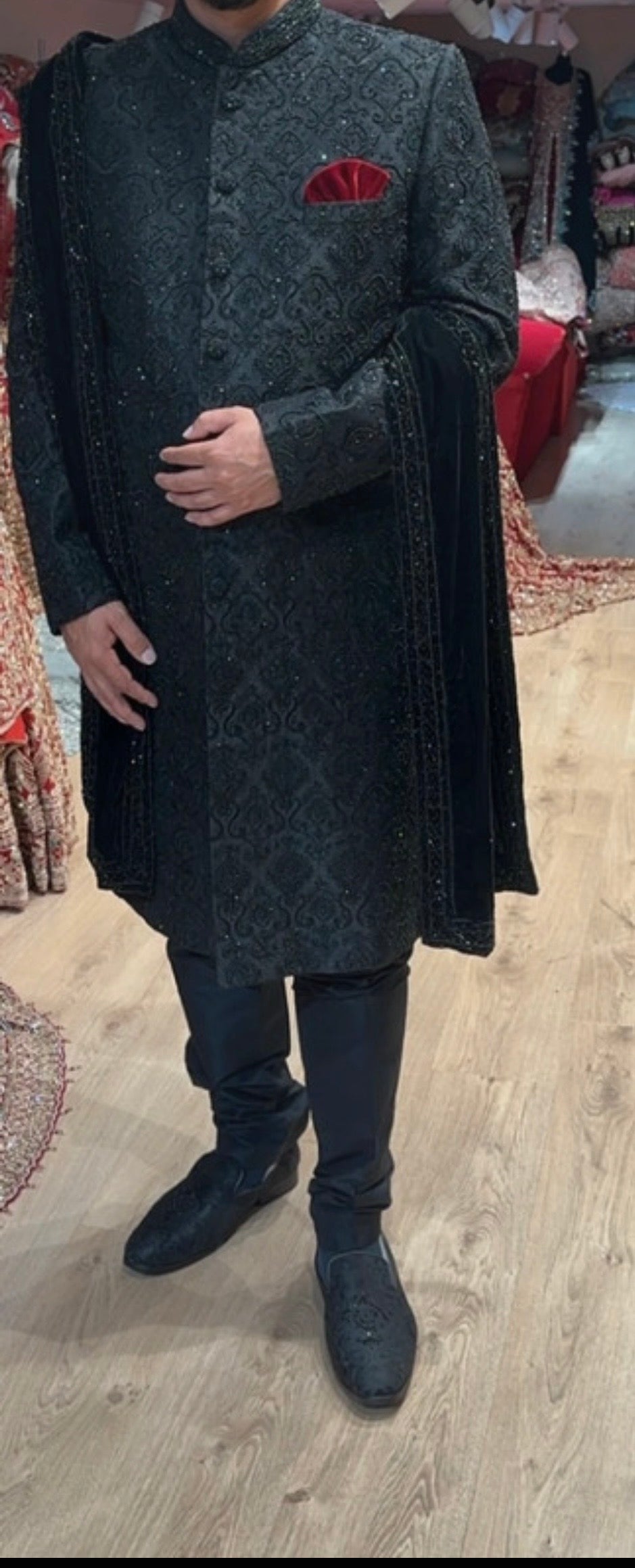 Men’s Black Sharwani