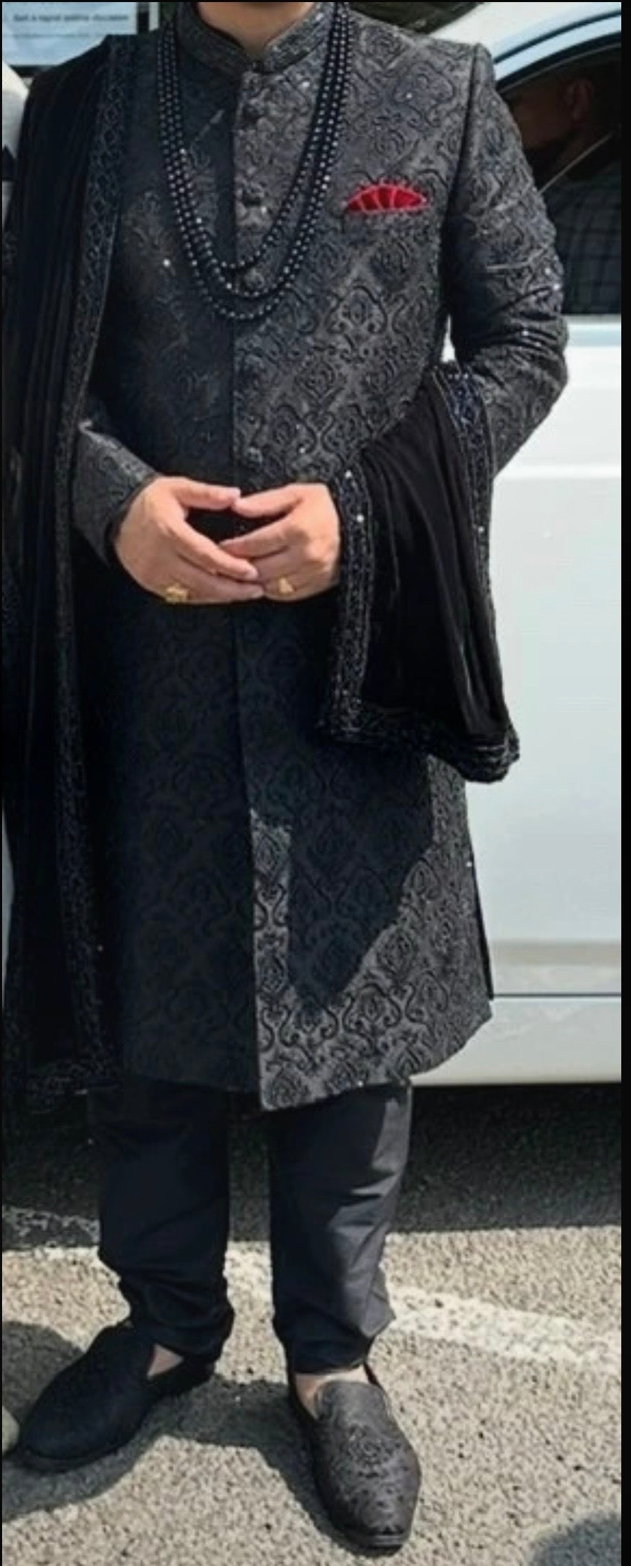 Men’s Black Sharwani
