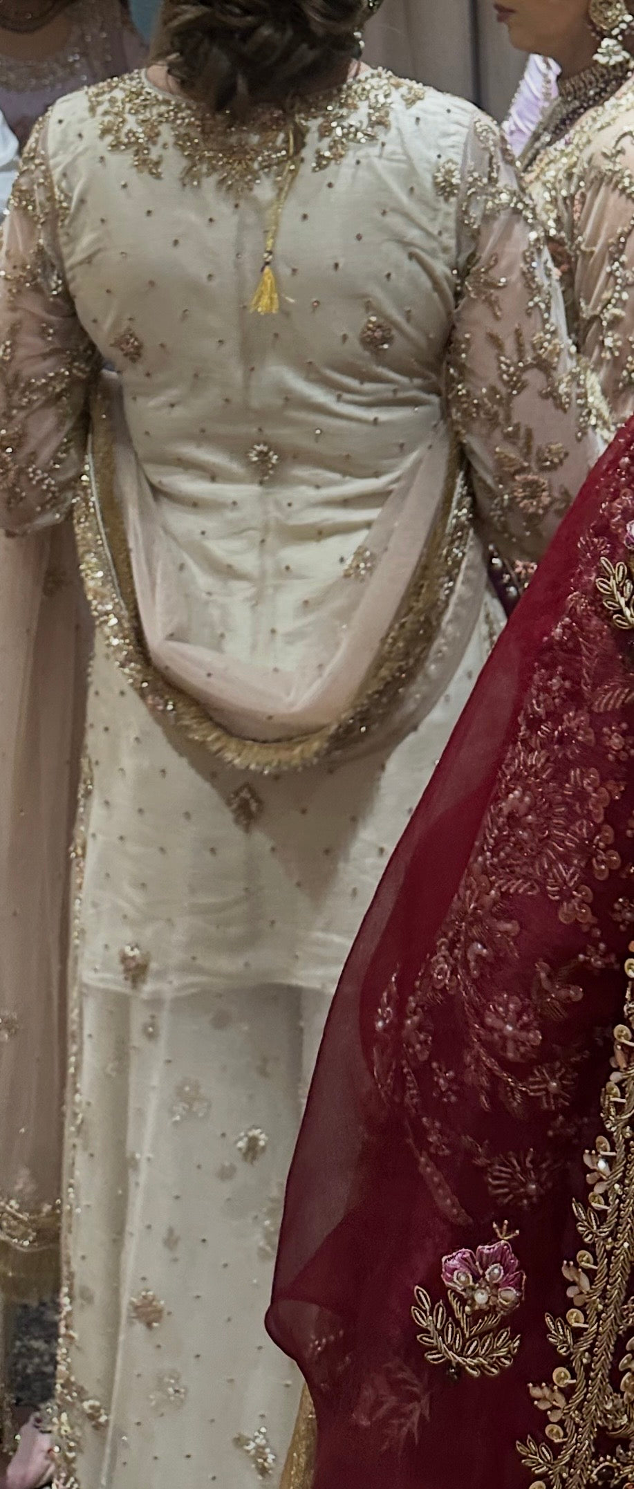 Ivory Embroidered Wedding/Party Outfit