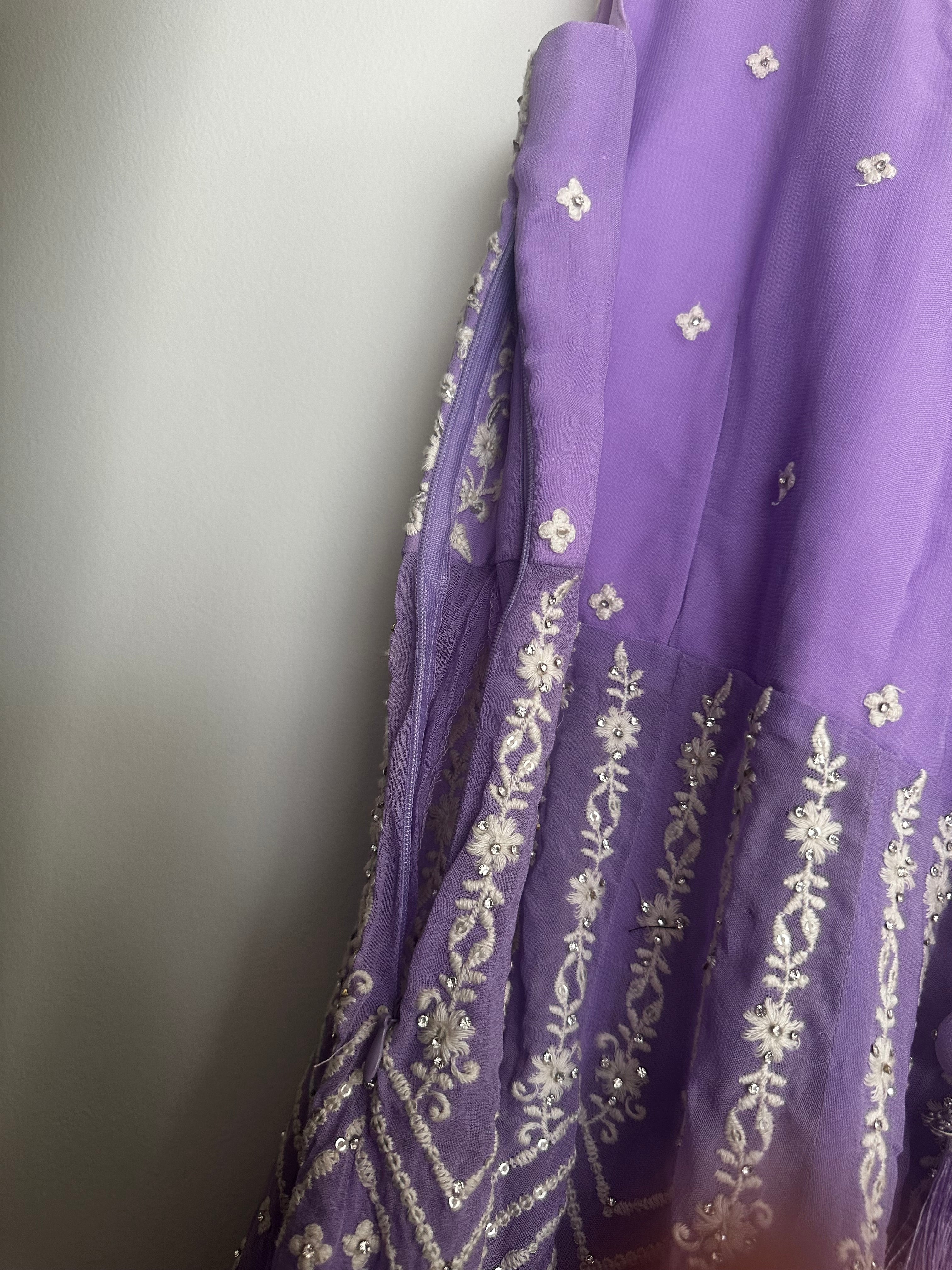 Lilac lehengha and top