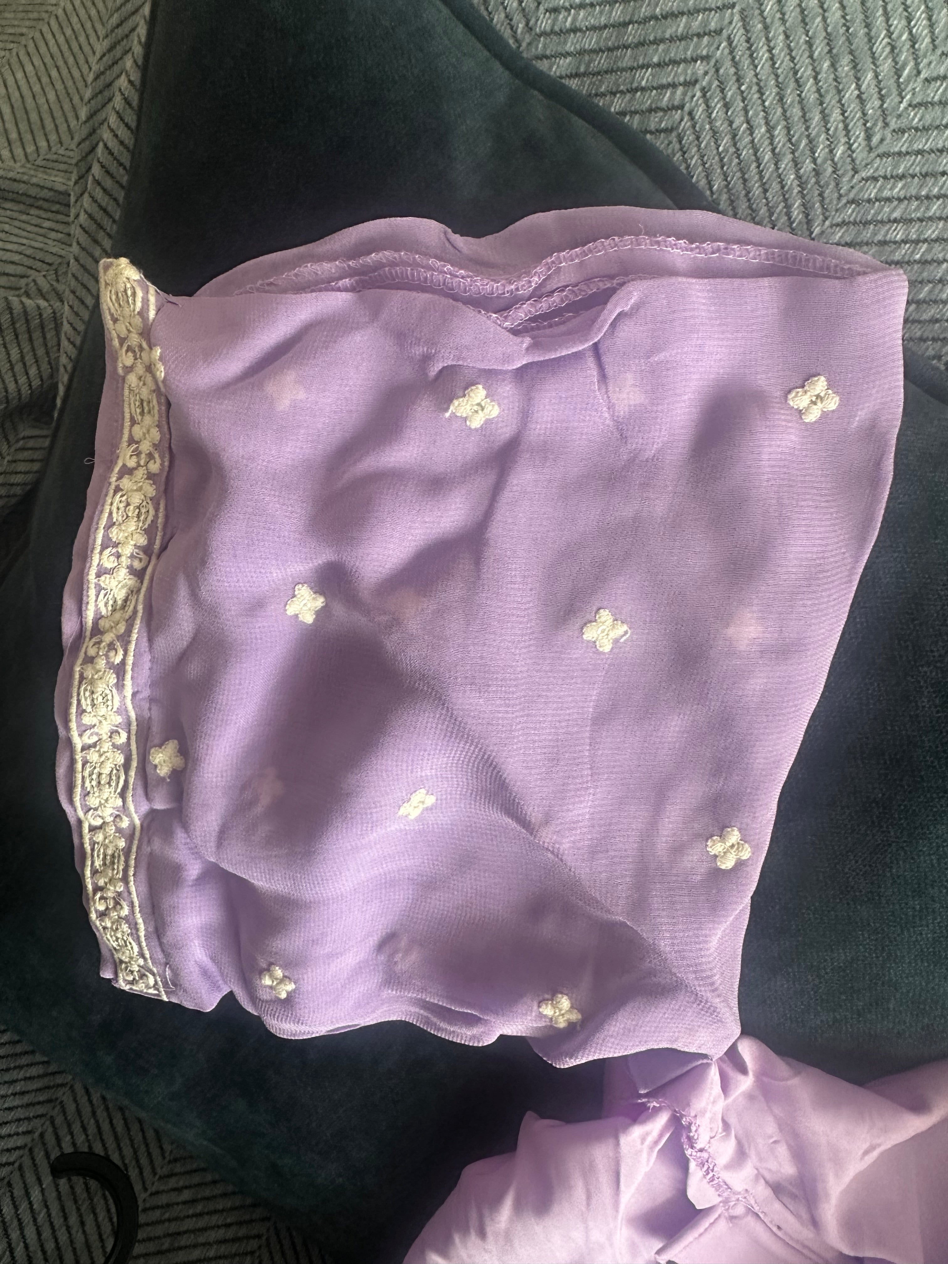 Lilac lehengha and top
