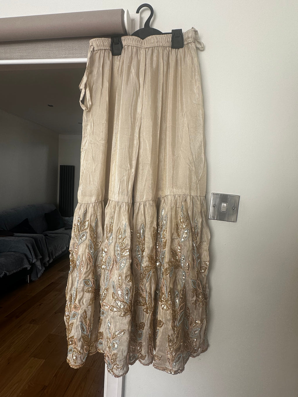 Top and Gharara gold with multi accents