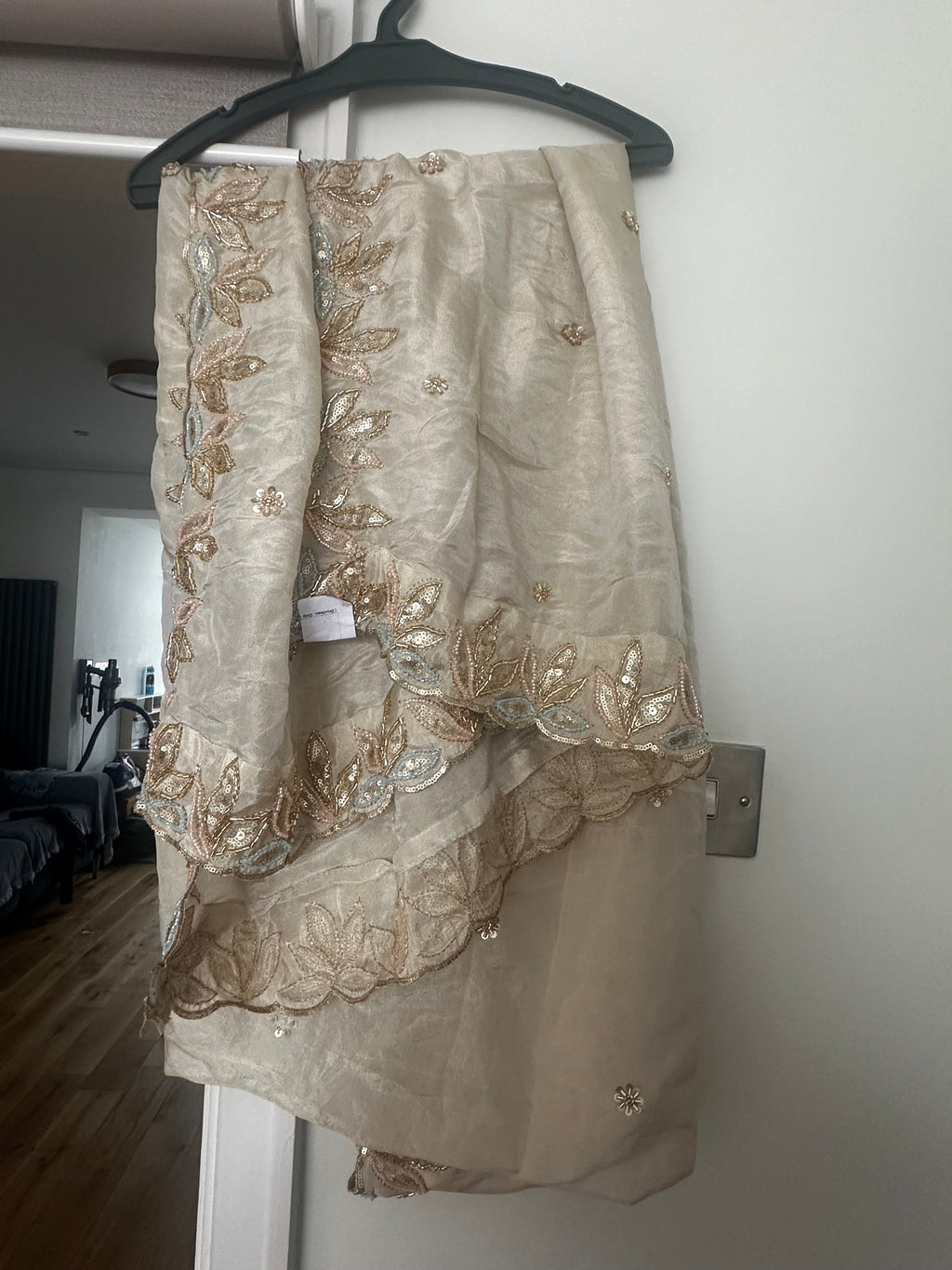 Top and Gharara gold with multi accents