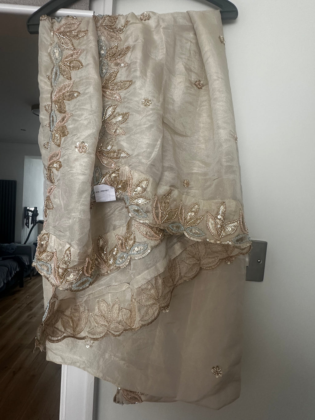 Top and Gharara gold with multi accents