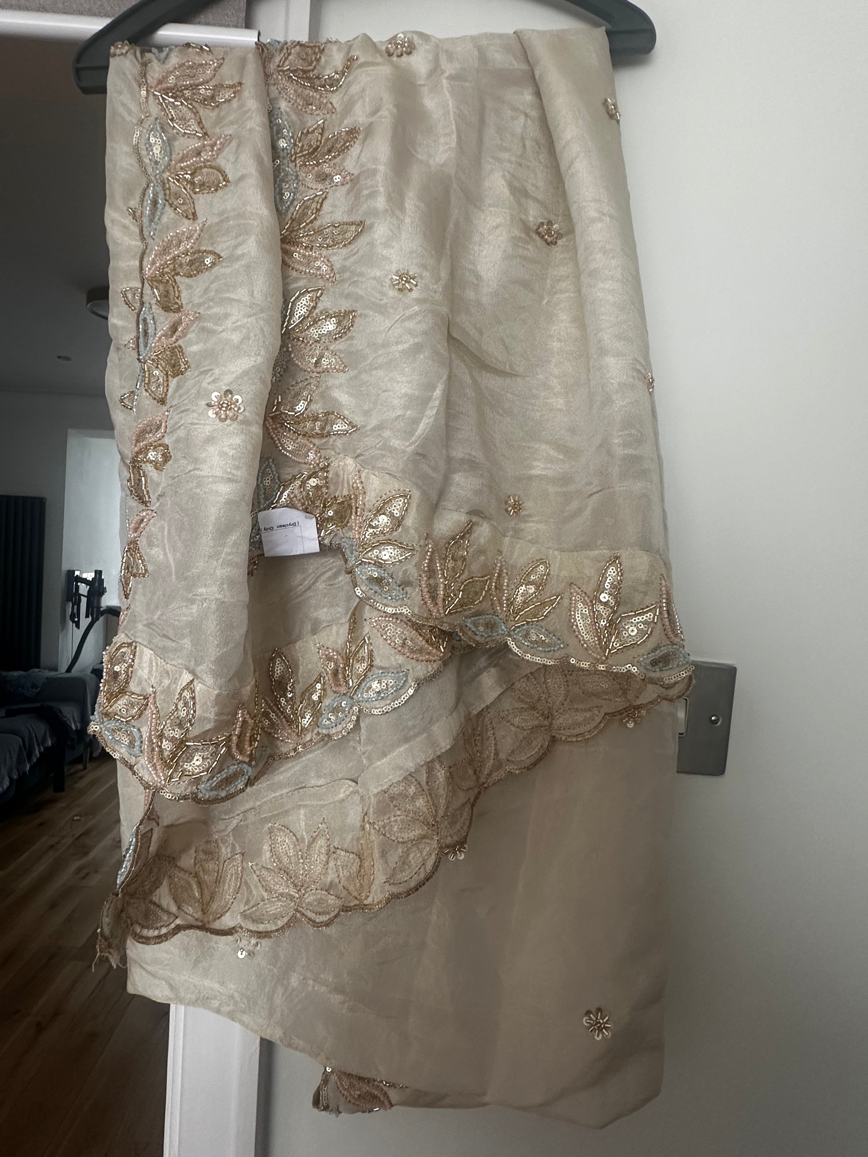 Top and Gharara gold with multi accents