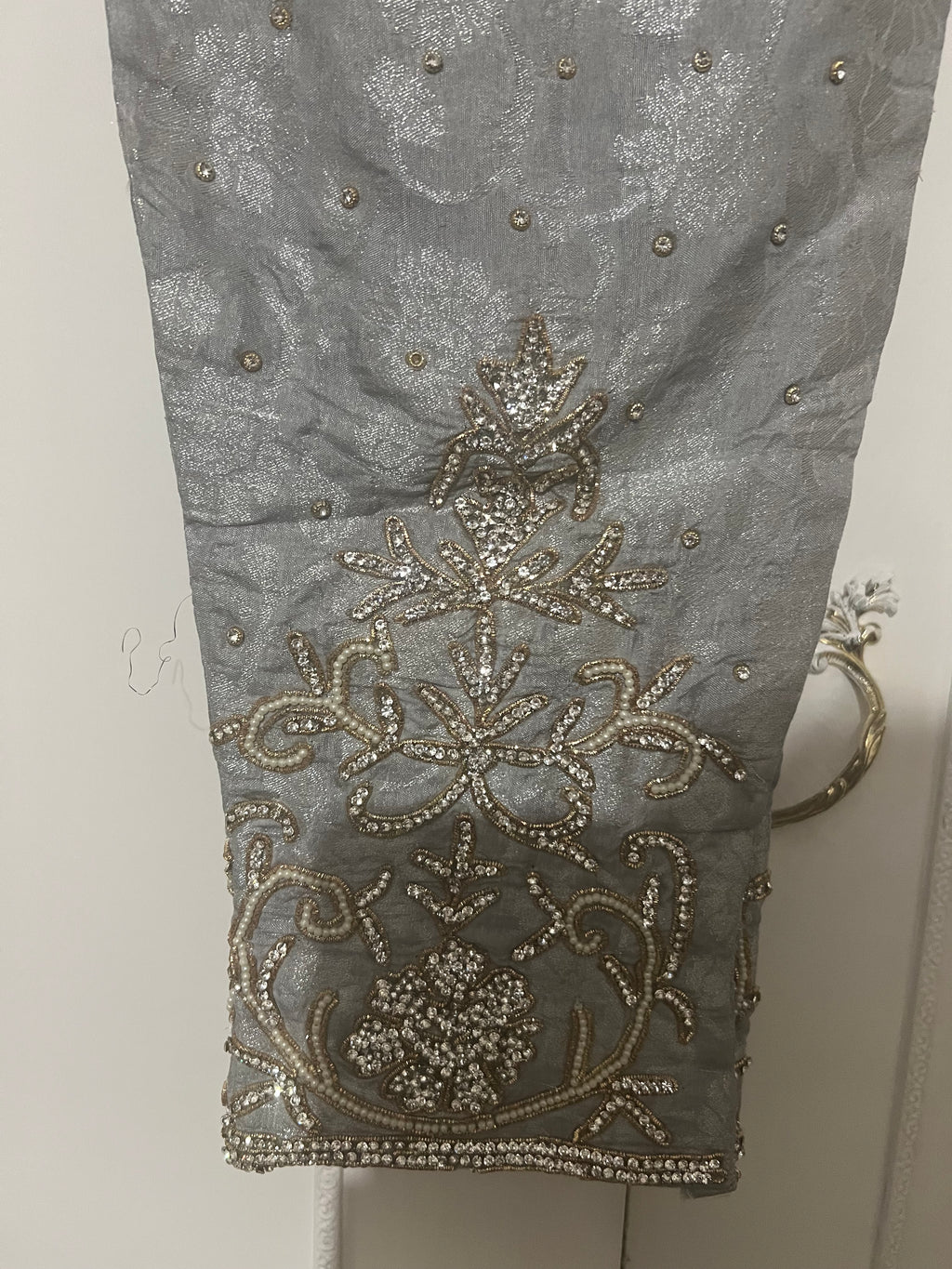 Grey and silver Asian wedding suit