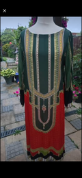 Designed silk loose fit kurta for sale for Eid / formal events!!