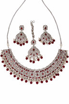 Maroon and silver set