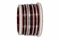 Maroon and silver bangles