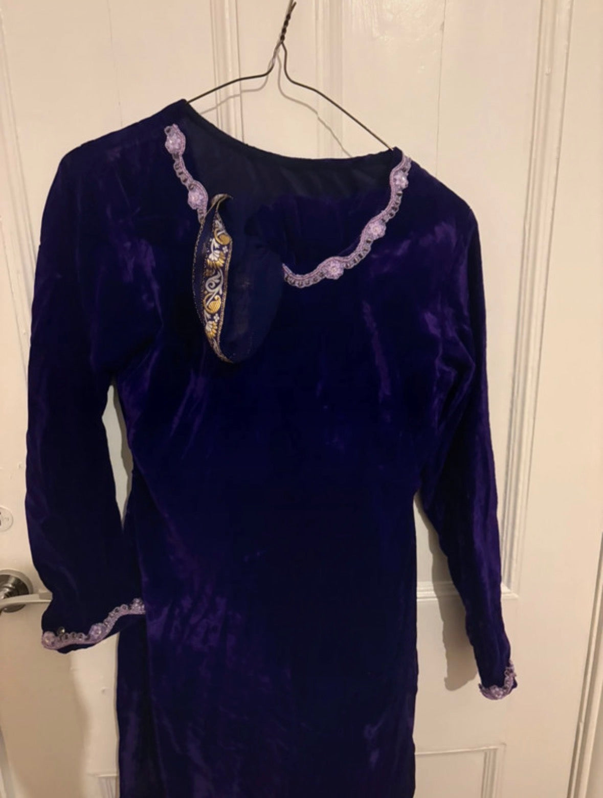 Deep Purple Velvet Suit – Size UK 8