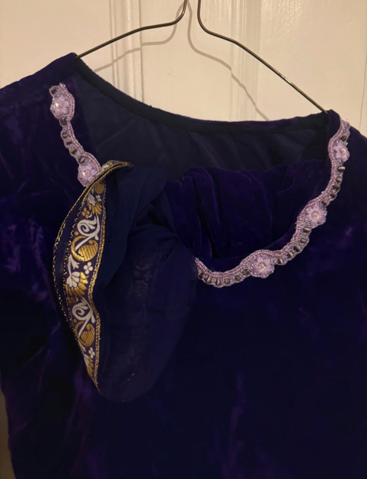 Deep Purple Velvet Suit – Size UK 8