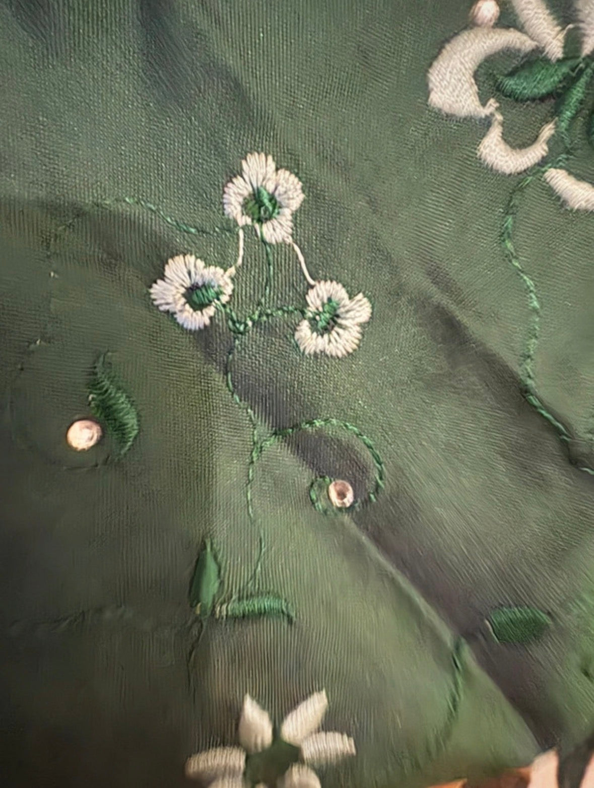 Brand New Deep Green Embroidered Suit with Dupatta – UK 8