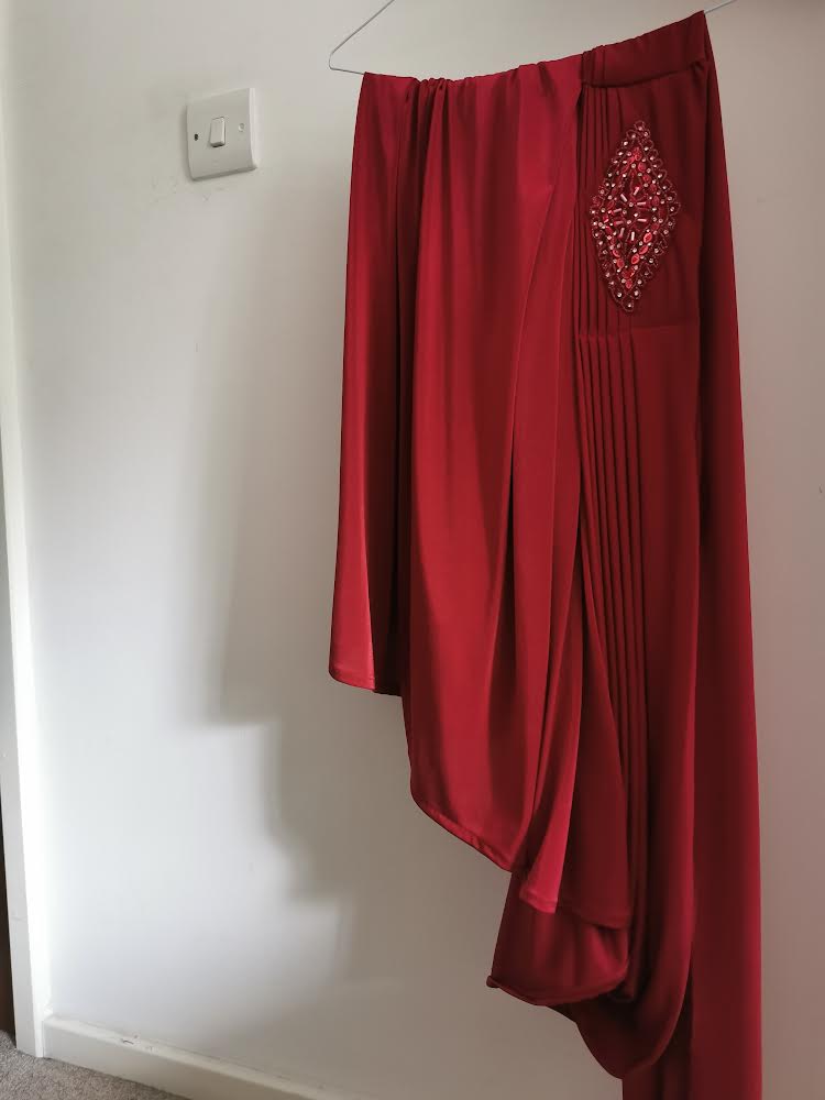 Ready to wear 1 minute red saree brand new with tag