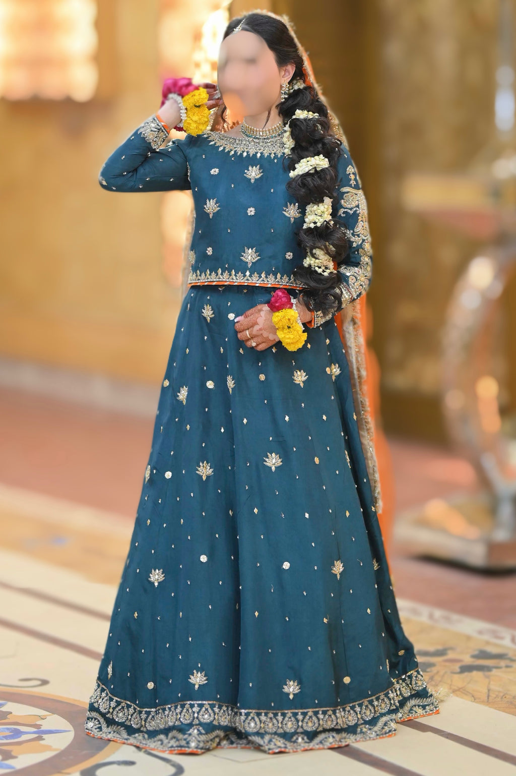 Lengha & Choli Mehndi Bridal Outfit