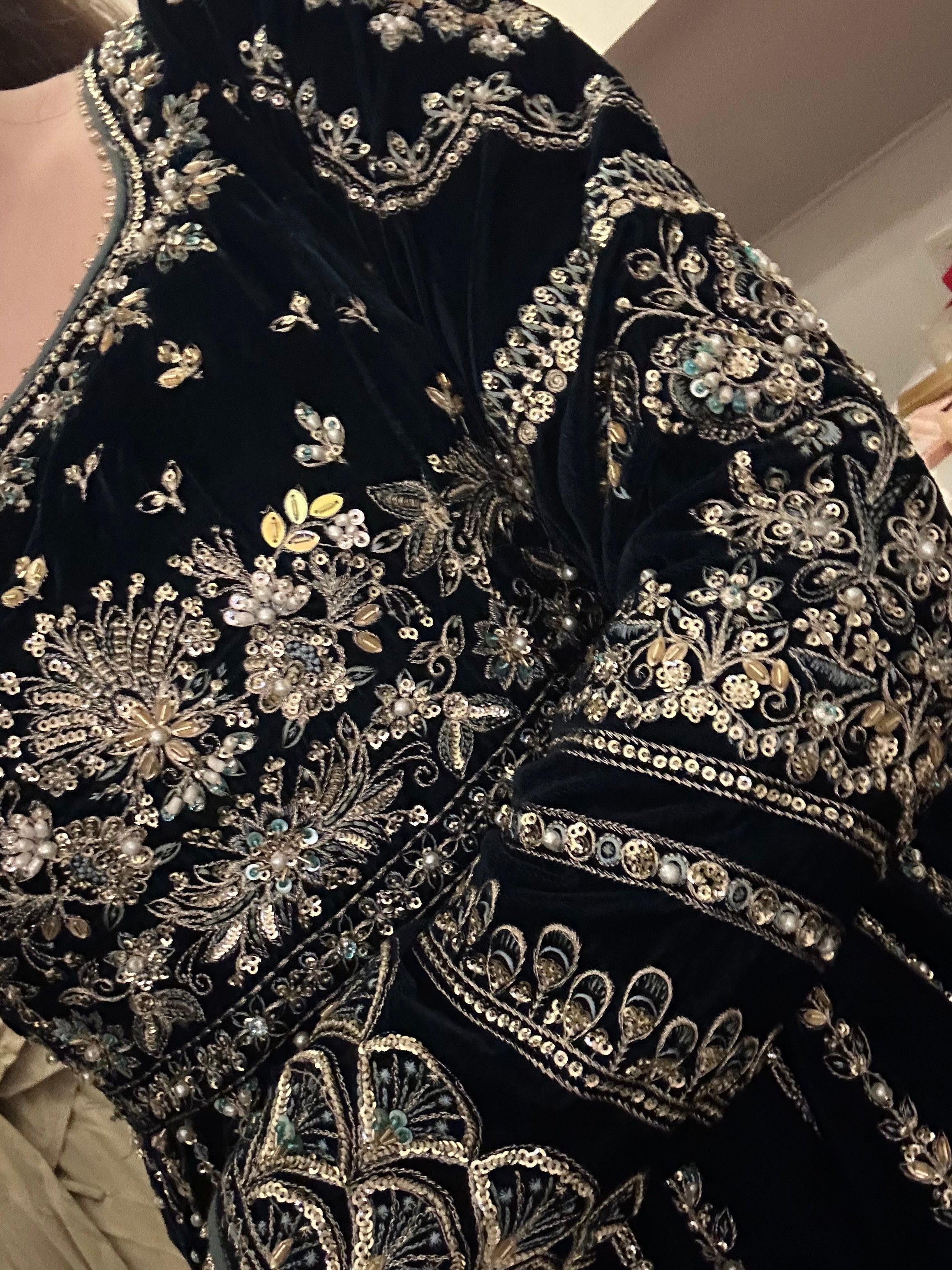 Nyra - lehza 3 piece size XS green sharara outfit