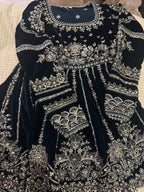 Nyra - lehza 3 piece size XS green sharara outfit