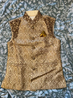 Regal 3-Piece Champagne Gold Men’s Festive Ensemble
