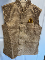 Regal 3-Piece Champagne Gold Men’s Festive Ensemble
