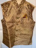 Regal 3-Piece Champagne Gold Men’s Festive Ensemble
