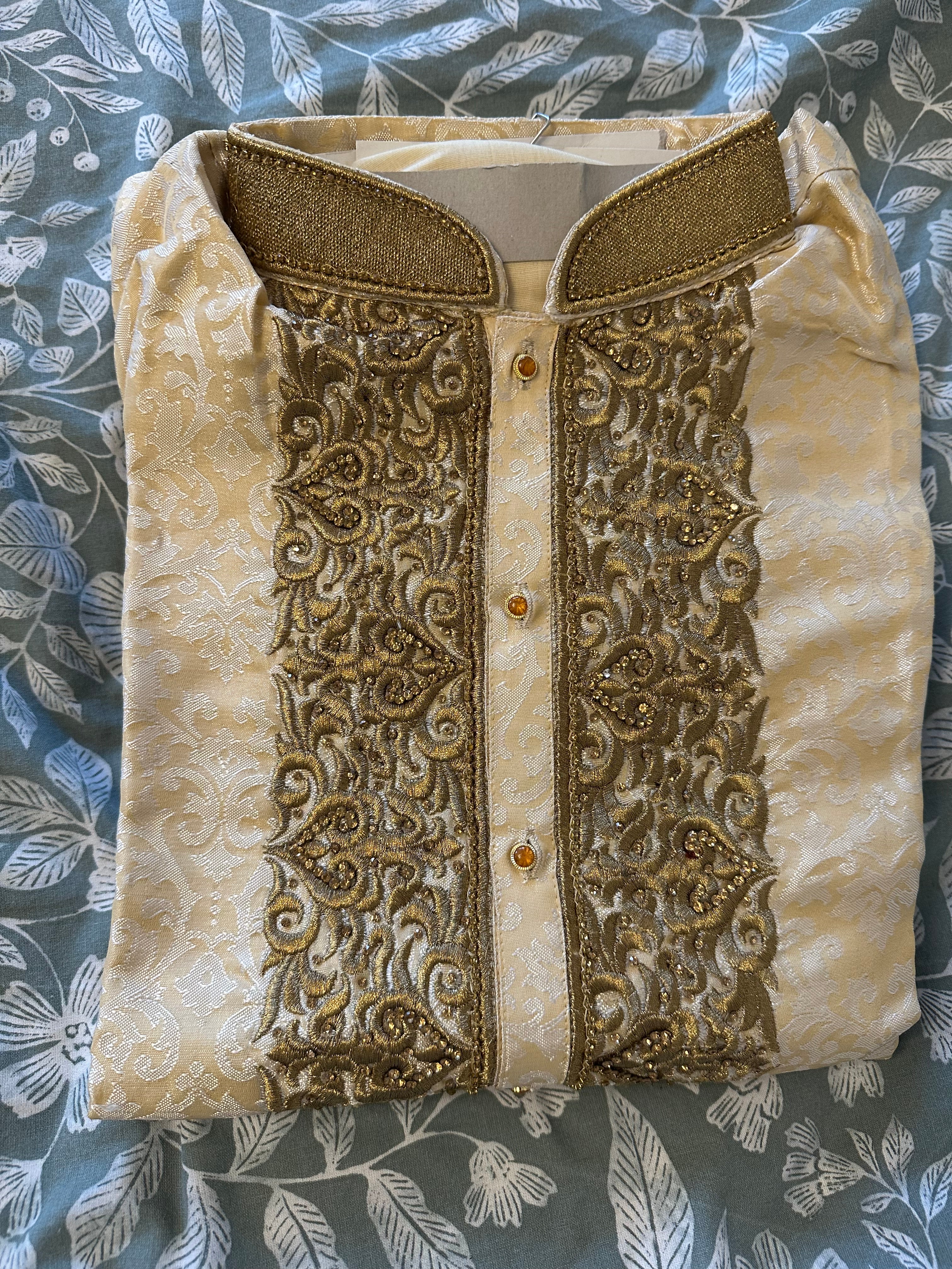 Brand New / Never Worn Men’s Luxury Gold Wedding Kurta Set