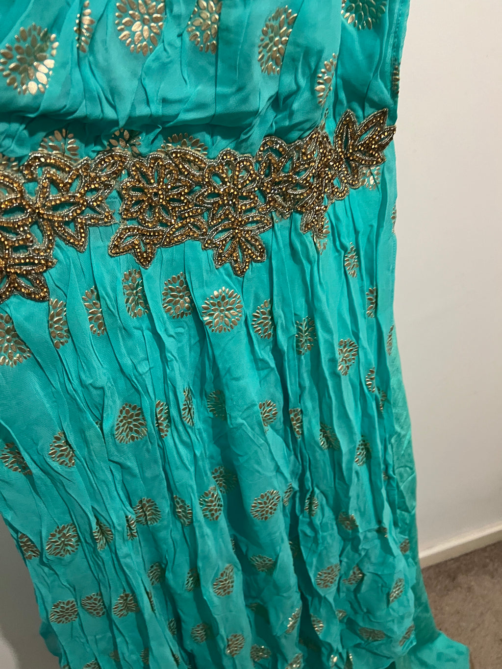 Vibrant green long gown