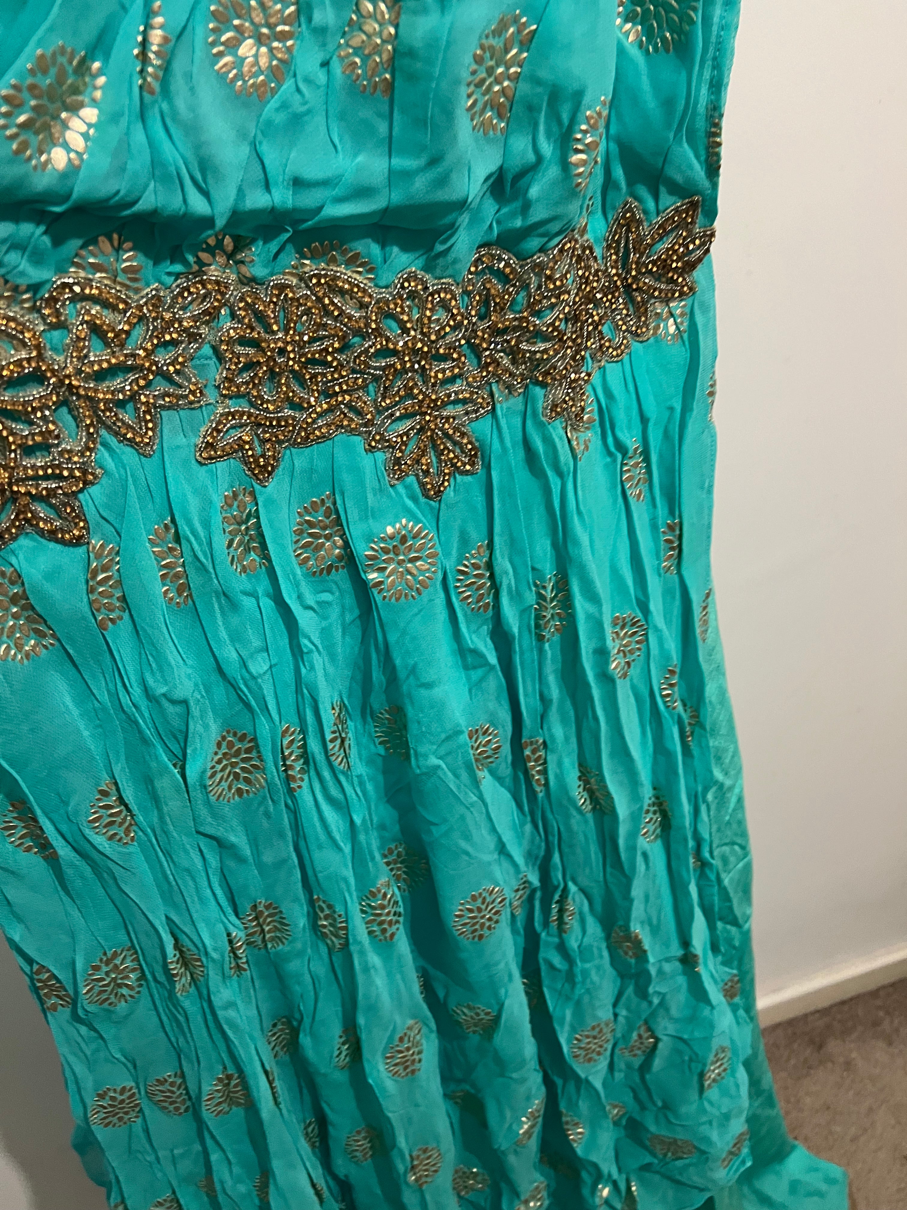 Vibrant green long gown