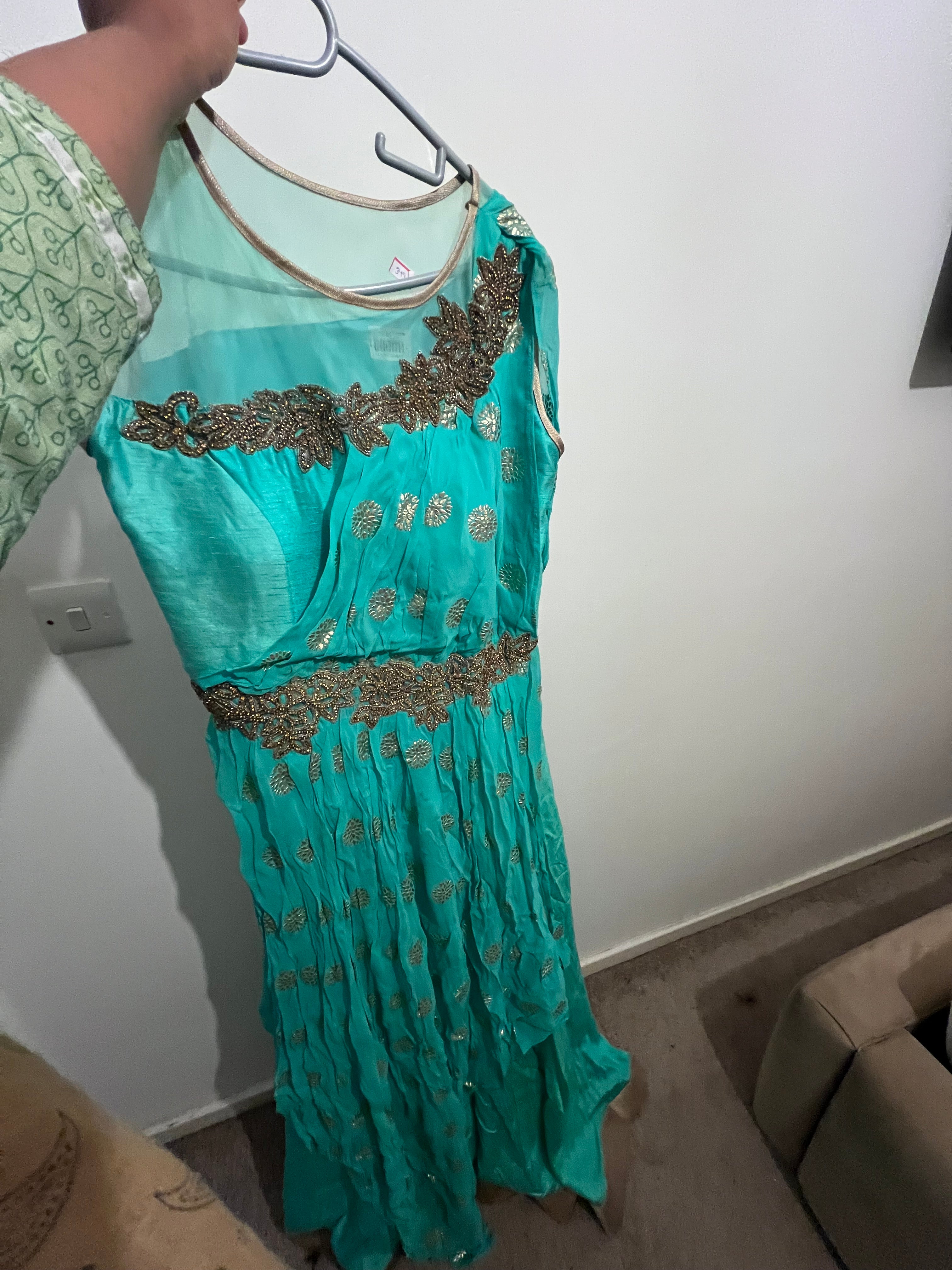 Vibrant green long gown