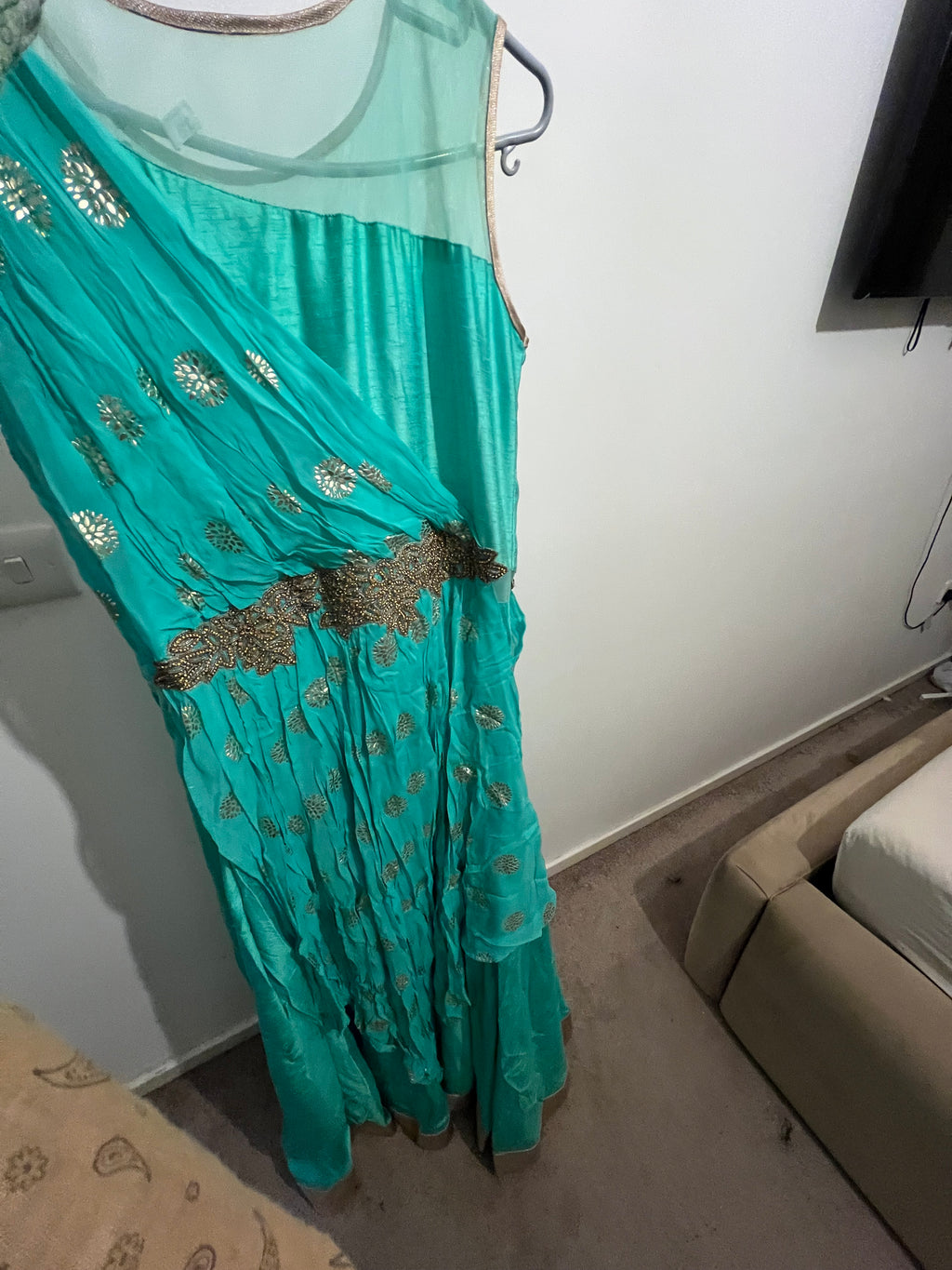 Vibrant green long gown